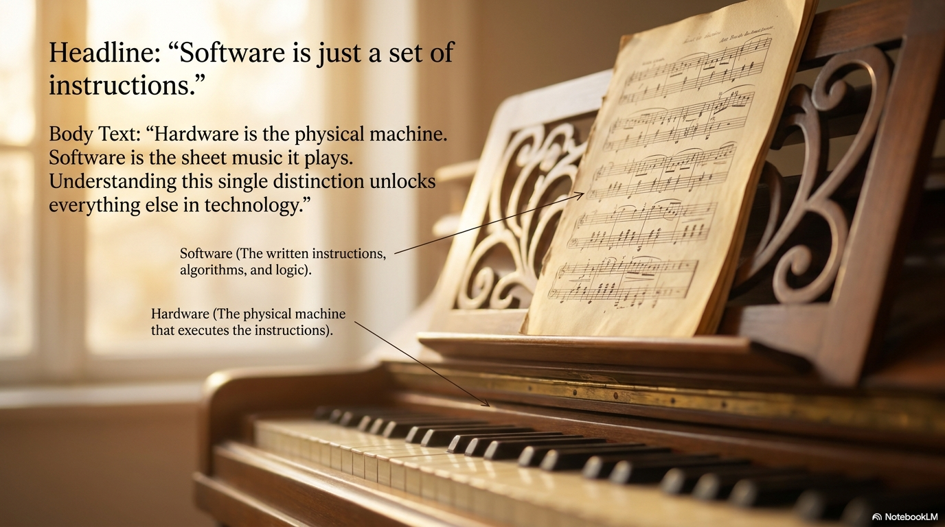 Sheet music on a piano with handwritten annotations: precise instructions that guide performance, just as prompts guide model behavior.